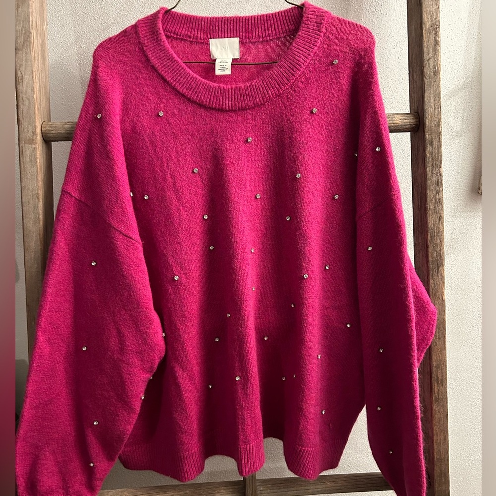 HM pink sparkle ✨ sweater